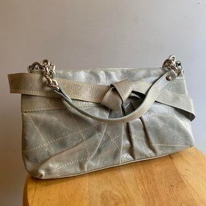 Light blue / green Roberta Gandolfi shoulder bag with chain strap